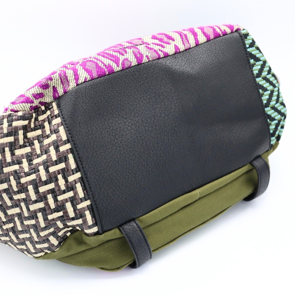 Desigual Large Patchwork Bag Embroidered Textured… - image 12